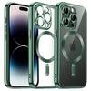 iPhone 14 Pro Case, Electro MagSafe, Green + Screen Protector