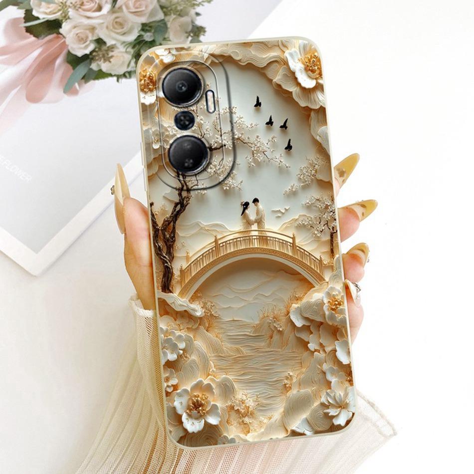 For Infinix Hot 20 20Play Cute Cat Flower Cartoon Phone Case For Infinix Hot 20 Play Hot20 4G Soft Silicone Covers Bumpers