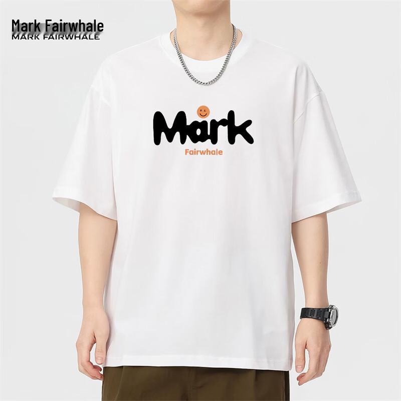 MARK FAIRWHALE Men's Loose Fit Heavyweight Pure Cotton T-Shirt