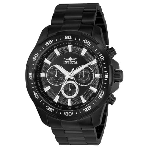 Invicta Men's 'Speedway' Quartz Stainless Steel Casual Watch, Color: Black (Model: 22785)