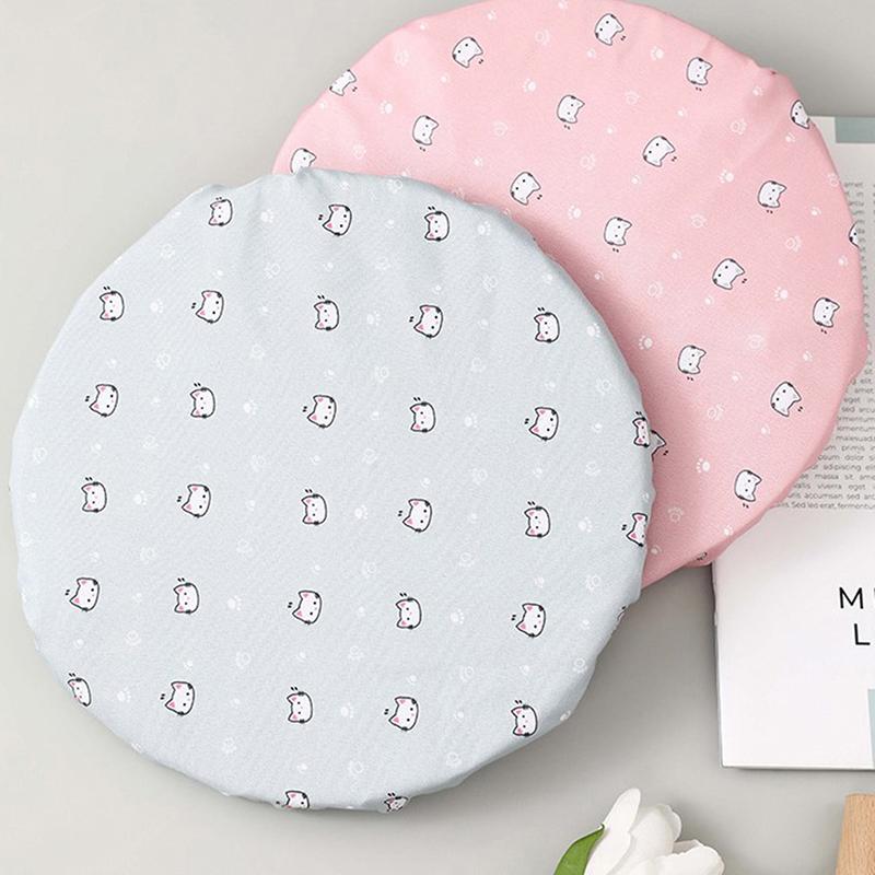 Double-Layer Kitchen Lady Light Oil Fume-Proof Cap Shower Cap Waterproof Adult Women Shower Bath Cap Shampoo Cap Cute Glitter