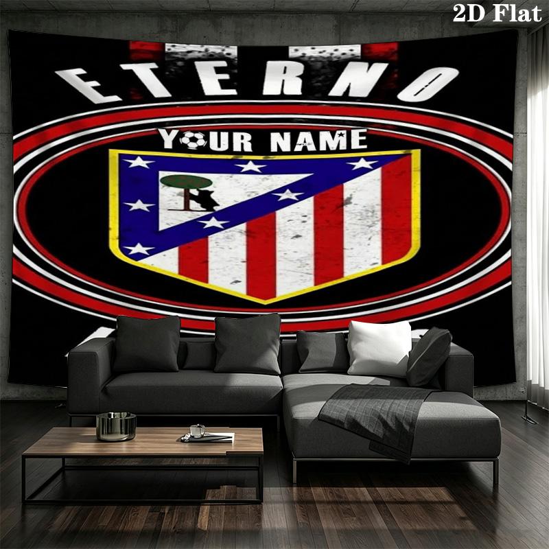 American Pride Shield Custom Name Wall Tapestry Aesthetic Wall Hanging Printed Fabric Blanket Decorative Tapestries For Bedroom Living Room Home Decor