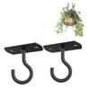 Versatile Hanging Flower Pots Bracket Sturdy Home Balcony Rail Hook for Plant and Lights Easy Install Planter Hanger