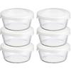 Hario Heat-resistant Glass Storage Container Round 300ml MST-30-TW Set of 6