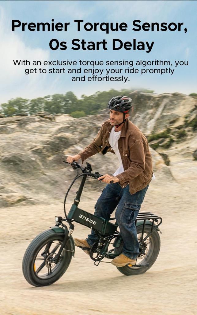 ENGWE ENGINE PRO 2.0 750W All-Season E-Bike | 52V 16Ah Battery | 110KM Range | Hydraulic Brakes | 20x4.0 Snow Tires