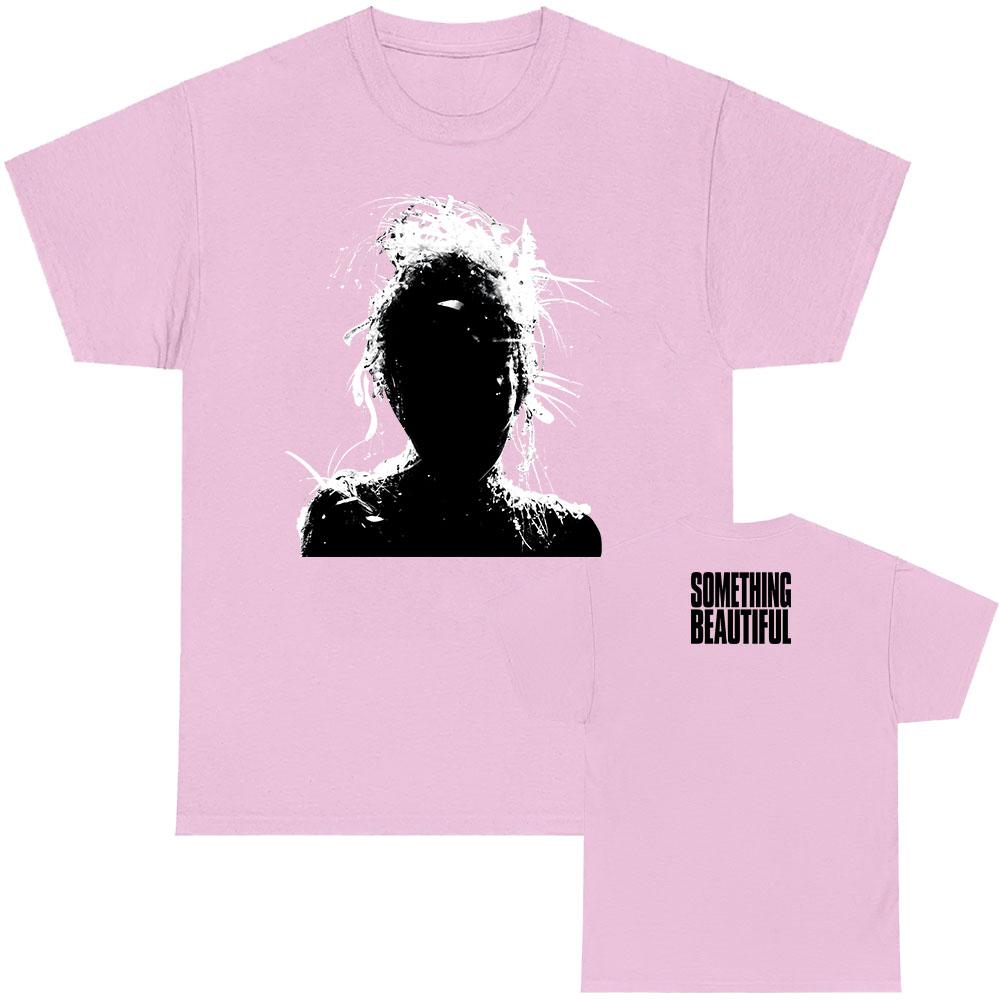Майка с альбомом Майли Сайрус Something Beautiful Хлопковая летняя футболка с коротким рукавом для мужчин, унисекс, уличная одежда, графические футболки с певицей