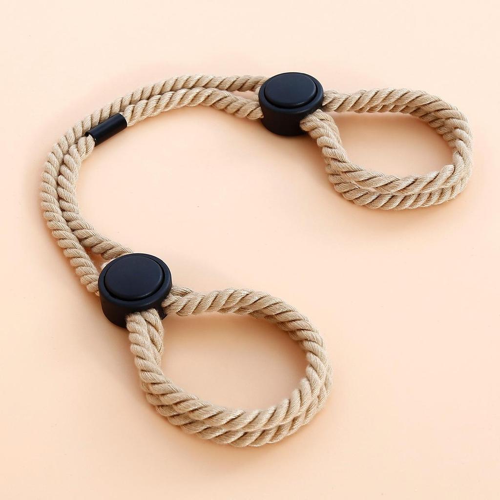 VaHppy Sex Toys Handcuffs Cotton Rope Style Adjustable Length Skin Protection Adult Sex Game Props Ankle Cuffs Bondage SM BDSM