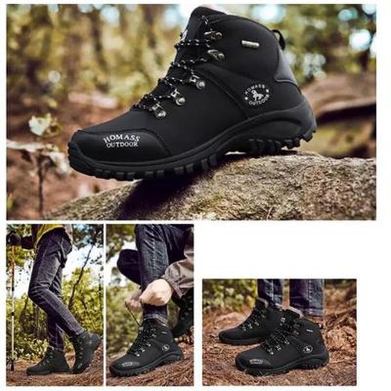 Мужские зимние ботинки 38-46, защитная рабочая обувь, водонепроницаемые и небьющиеся походные ботинки