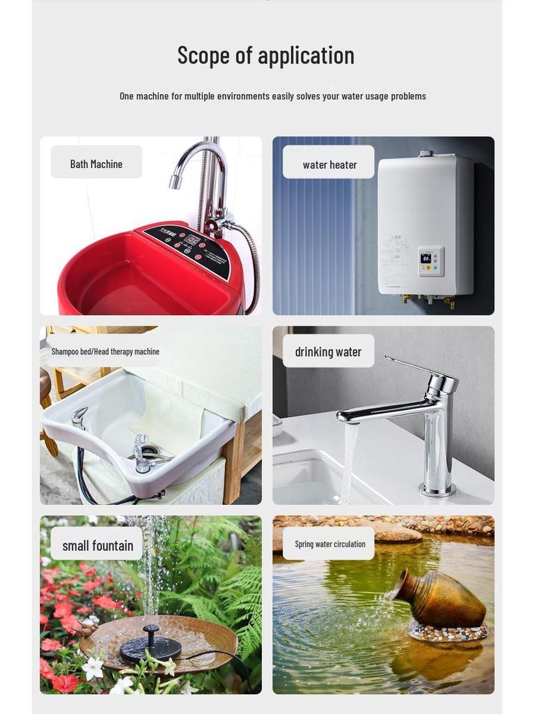 Мобильный бесщеточный насос для душа 12В/24В постоянного тока, высокотемпературный, и погружной booster для солнечного водонагревателя