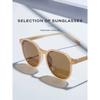 CAPONI Polarized Women Sunglasses Trendy Vintage Outdoor Driving Sun Glasses Anti Glare UV400 Protection Black Shade CP1961