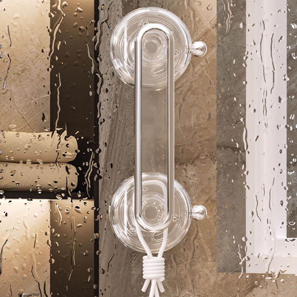 Suction Cup Glass Door Handle Easy Installation No Drilling Required Waterproof for Smooth Surfaces