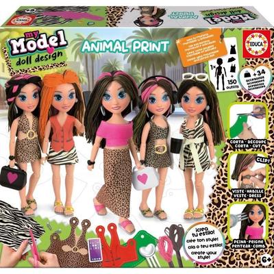 Творческая игра - EDUCA - My Model Doll Design WILD PRINT - Создай свою куклу с модными принтами