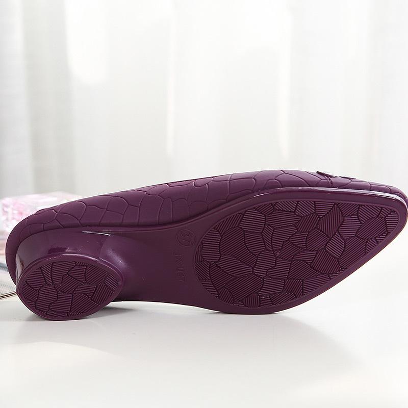 Мода 2024 года, новые модные туфли для женщин, резиновые рабочие галоши на низком каблуке, непромокаемые сапоги для ходьбы, резиновые сапоги для рыбалки