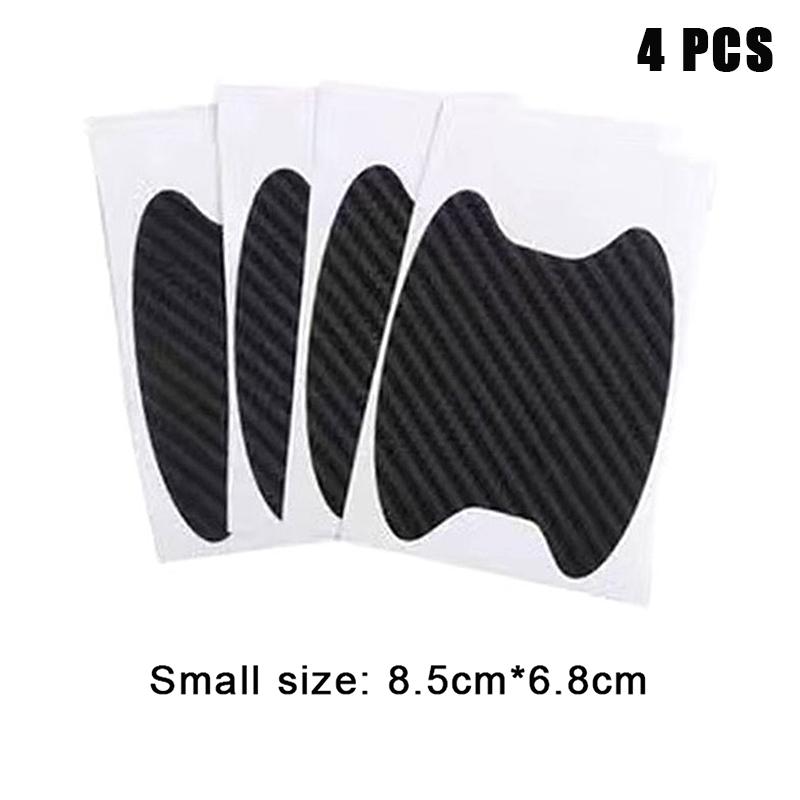 4 шт. Индивидуальная наклейка на дверь автомобиля из углеродного волокна, устойчивая к царапинам, защитная пленка для автомобильных ручек, аксессуары для внешнего стайлинга