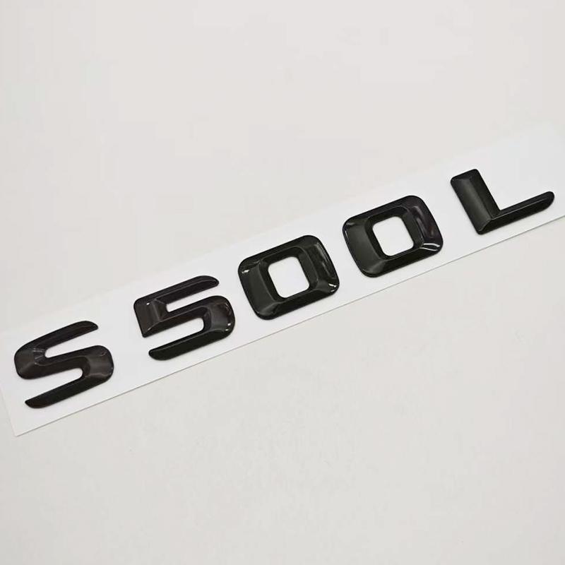 3D ABS Car Letters Logo S500L S600L Badge Sticker Emblem Decals For Mercedes Benz S Class S500L S600L V221 V222 Tail Accessories GX2