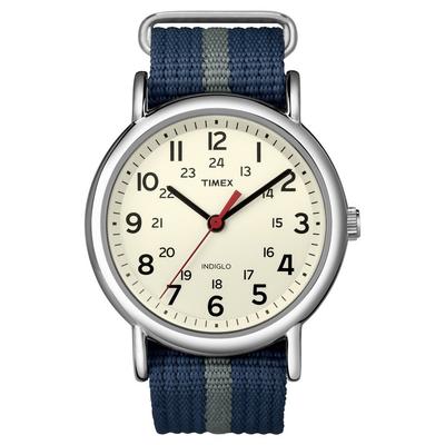 Часы Timex Weekender Central Park, кремовые/темно-синие/серые, T2N654 (Официально импортировано)