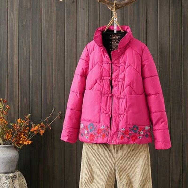 Женская зимняя теплая куртка на молнии свободная куртка винтажный повседневный свободный топ с принтом