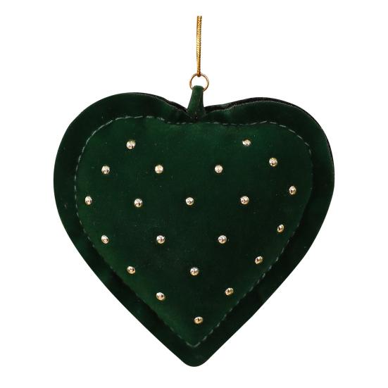Бархатные елочные украшения Стразы Сердце Форма банта Подвесной декор для рождественской елки Витрина и Фермерский дом DIY Поделки