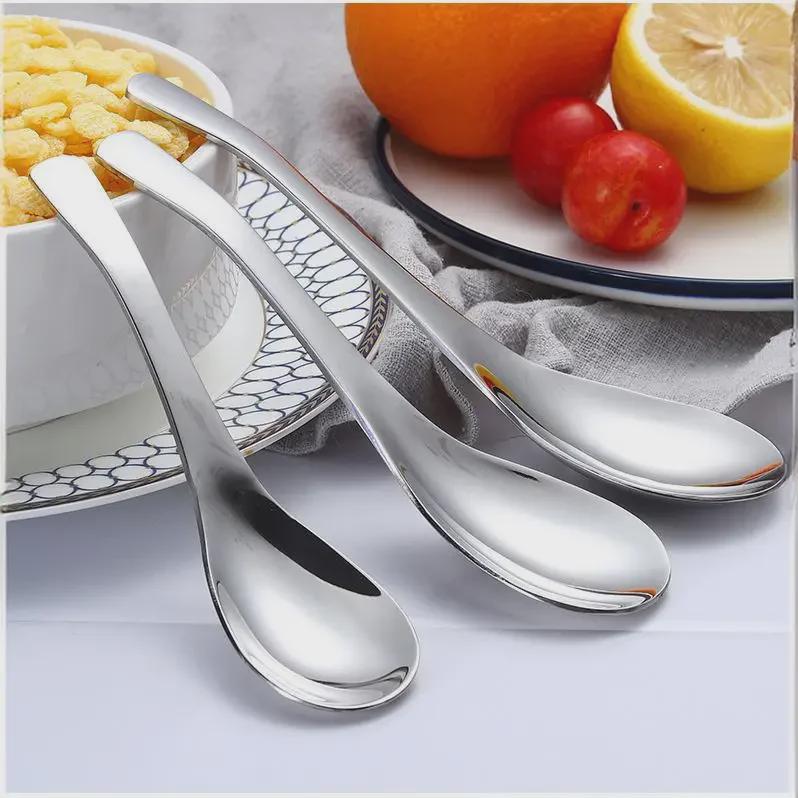 316 Stainless Steel Baby & Children's Soup Spoon - Durable Tableware for Home or Hotel Use, Customizable with Logo.