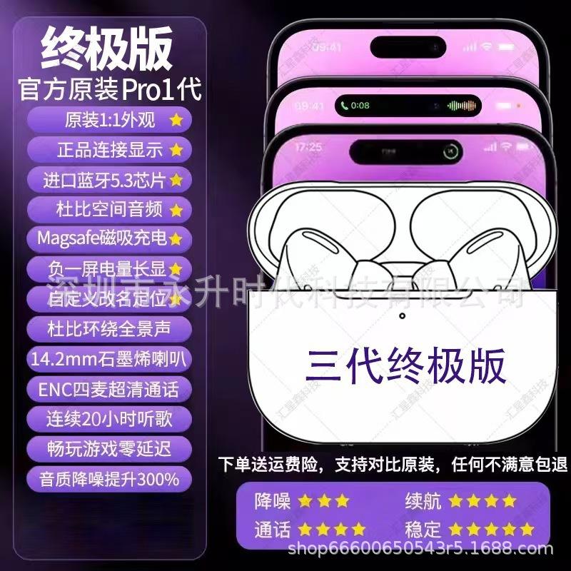 Bluetooth Headphones for Apple, Huawei, Xiaomi - Compatible with Huaqiangbei 2nd to 7th Generations, Top Configuration.