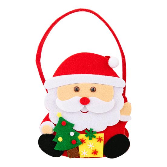 Рождественские подарочные пакеты с ручками Санта Олень Снеговик Пакет для сладостей Толстый подарочный мешочек на праздничную тематику для карамельных яблок игрушек