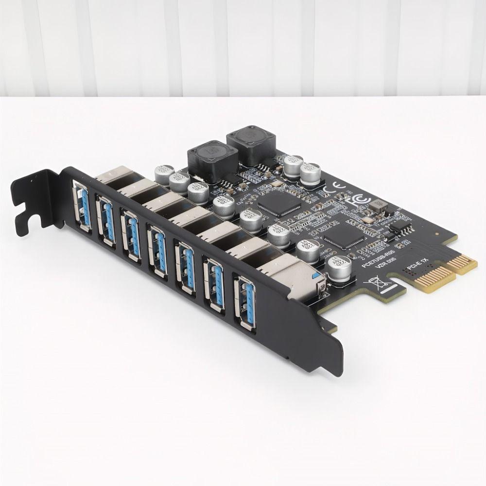 5Gbps PCIE Expansion Card USB 3.2 GEN1 7 Port PCIE Card PCIE to USB Card PC Expansion