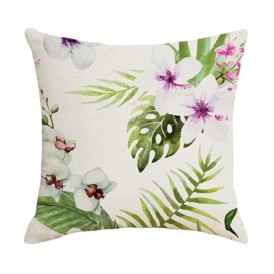 Plant Print Pillowcase, Breathable All-Season Pillow Cover, Nordic Tropical Plant Design Pillow Cover, Soft Decorative Cushion Case for Sofa Bed Chair