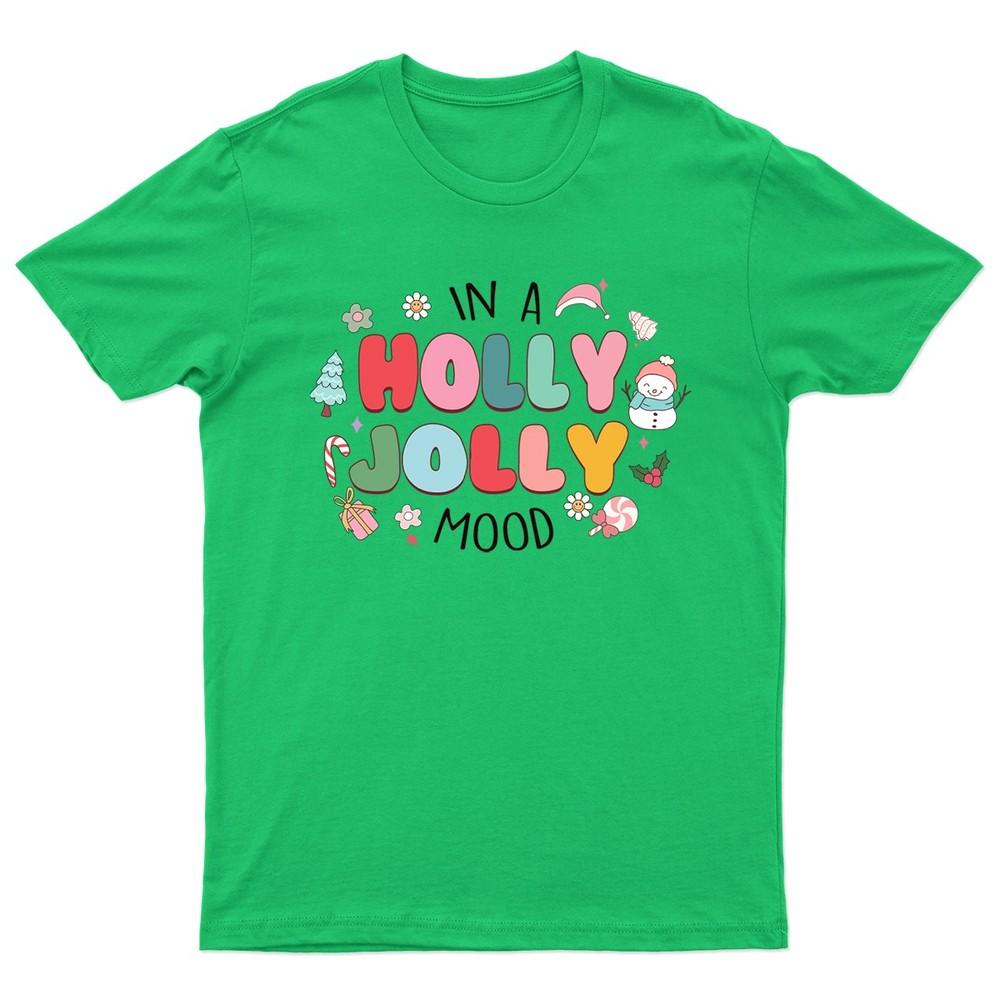 In A Holly Jolly TShirt Unisex Gift Retro Seasonal Funny Xmas Santa Unisexs