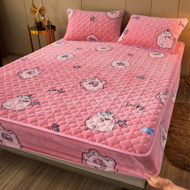 Бархатная простыня 90x200, утолщенная простыня для дома, теплый наматрасник, королевский размер, Fundas de colchón