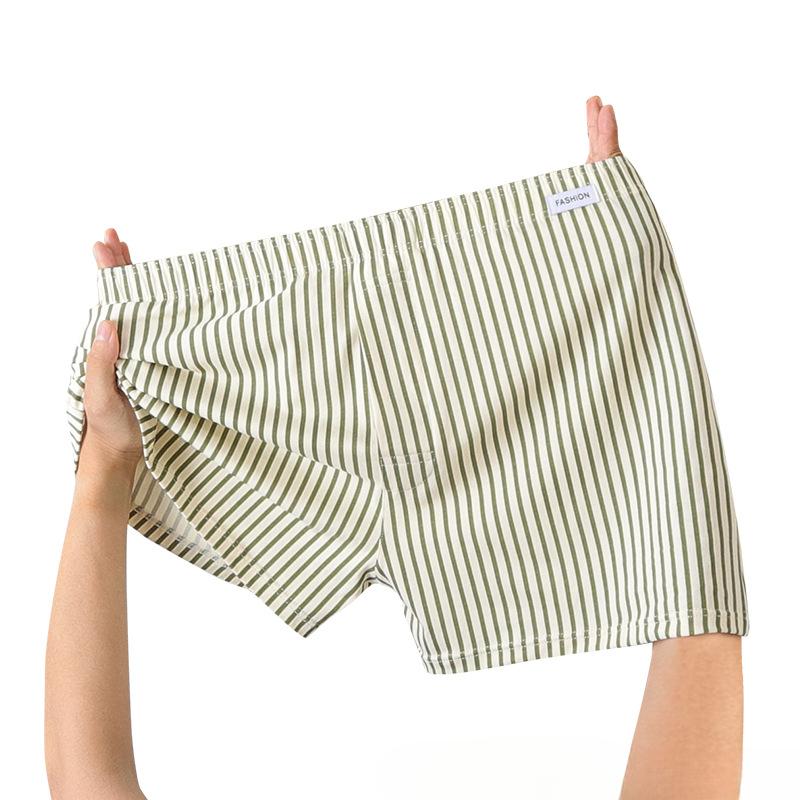 Женские полосатые шорты-боксеры 2025 года, летние шорты с эластичной резинкой на талии, свободные шорты для мальчиков, милые шорты для сна, спортивные штаны