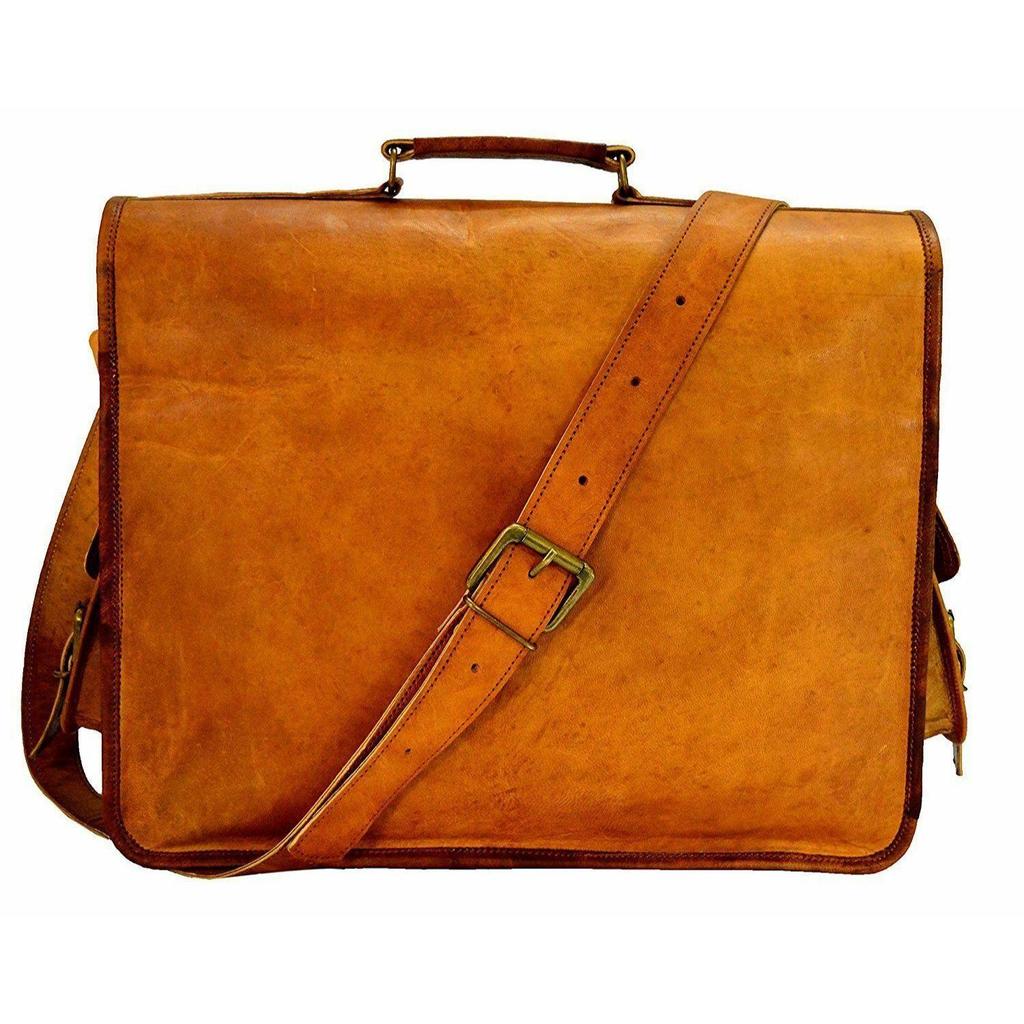 Новая винтажная коричневая кожаная сумка-мессенджер из натуральной кожи, сумка для ноутбука, портфель
