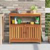 VidaXL Garden Console Table 80x35x75 Cm Solid Acacia Wood 319696
