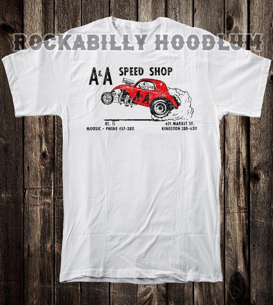 Футболка Hot Rod Дрэг-рейсинг Гонки A and A Speed Shop Музик Кингстон ПА NEPA