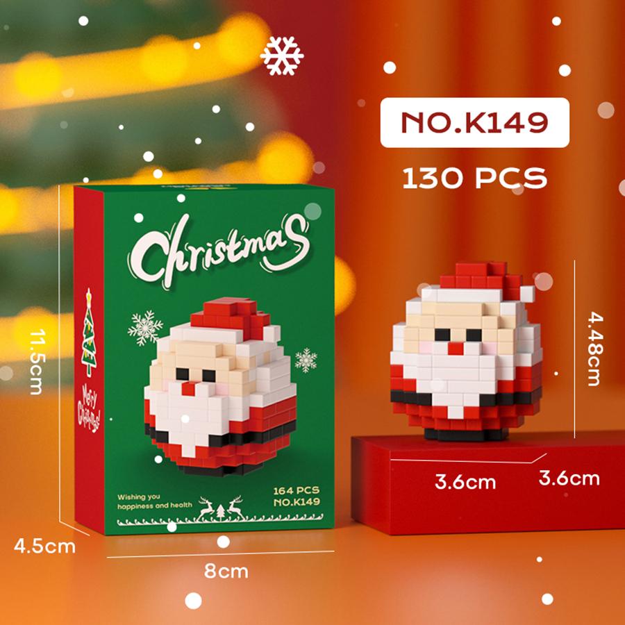 Рождественские игрушки Мини Санта Клаус Строительные блоки Микро кирпичики Развивающие игрушки для детей Рождественские подарки