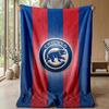 Chicago Cubs Flannel Fleece Blanket Cozy Warm Throw Blanket For Couch Bed Travel All Season Use