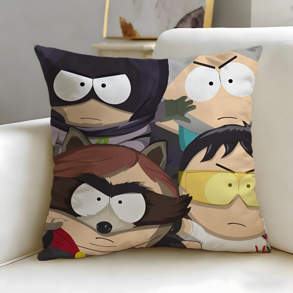 1 шт. Наволочка South Park, Полиэстер, 2D Двусторонняя Печать, Чехол для Подушки с Классическими Мультяшными Персонажами, Декоративная Подушка для Дивана