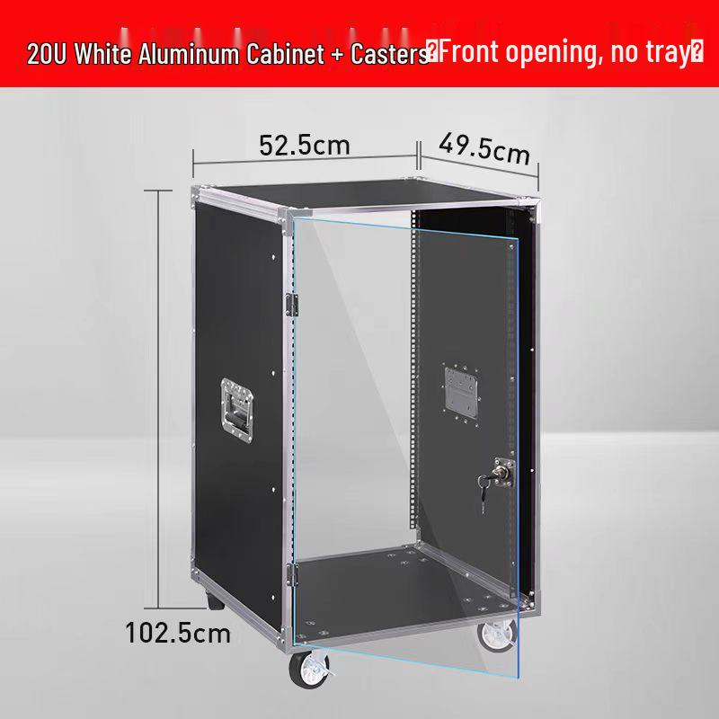 20U Transparent Door Server Rack Flight Case for Amplifiers & Speakers
