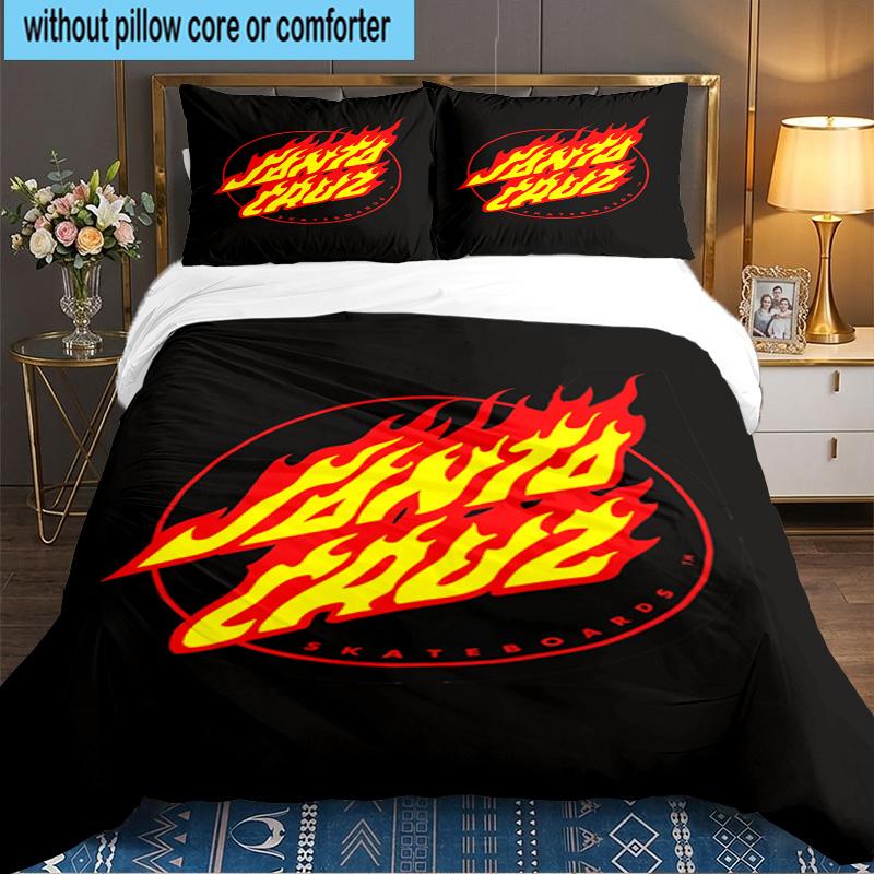 3PCS Santa Cruz Bedding Set,Including 1pc Duvet Cover And 2pcs Pillowcases Perfect for Bedroom, Dormitory, Large size Fan Christmas gift