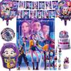 Новый KPOP Охотники на демонов Мультяшная комиксная Тема Набор Декораций для Вечеринки по Случаю Дня Рождения Посуда Кружка Тарелка Бумажные Девочки Принадлежности для Детского Праздника