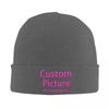 Personalized Custom Photo Logo Skullies Beanies Caps Hip Hop Winter Warm Knit Hats Unisex Adult Customized DIY Print Bonnet Hat