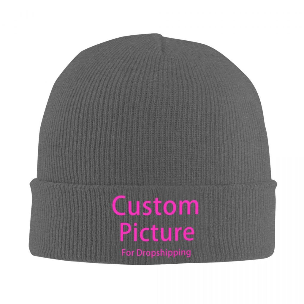 Personalized Custom Photo Logo Skullies Beanies Caps Hip Hop Winter Warm Knit Hats Unisex Adult Customized DIY Print Bonnet Hat