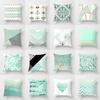 45x45cm Light Blue Green Mint Cushion Cover Modern Geometric Print Boho Decorative Pillow Sofa Throw