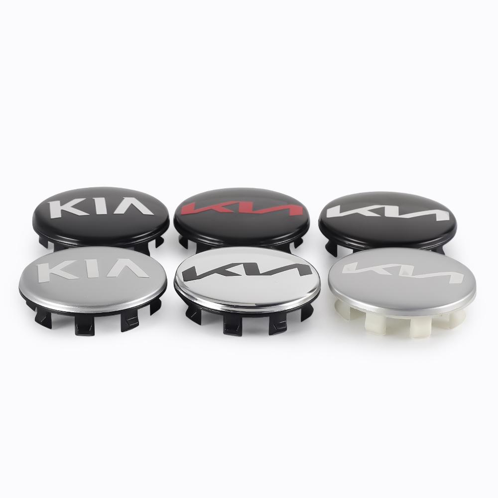 AIL1 4pcs Car Badge Wheel Center Hub Cap Wheel Center Cap Cover Auto Styling For Kia Sportage Ceed Rio Cerato Sorento Soul Picanto K5