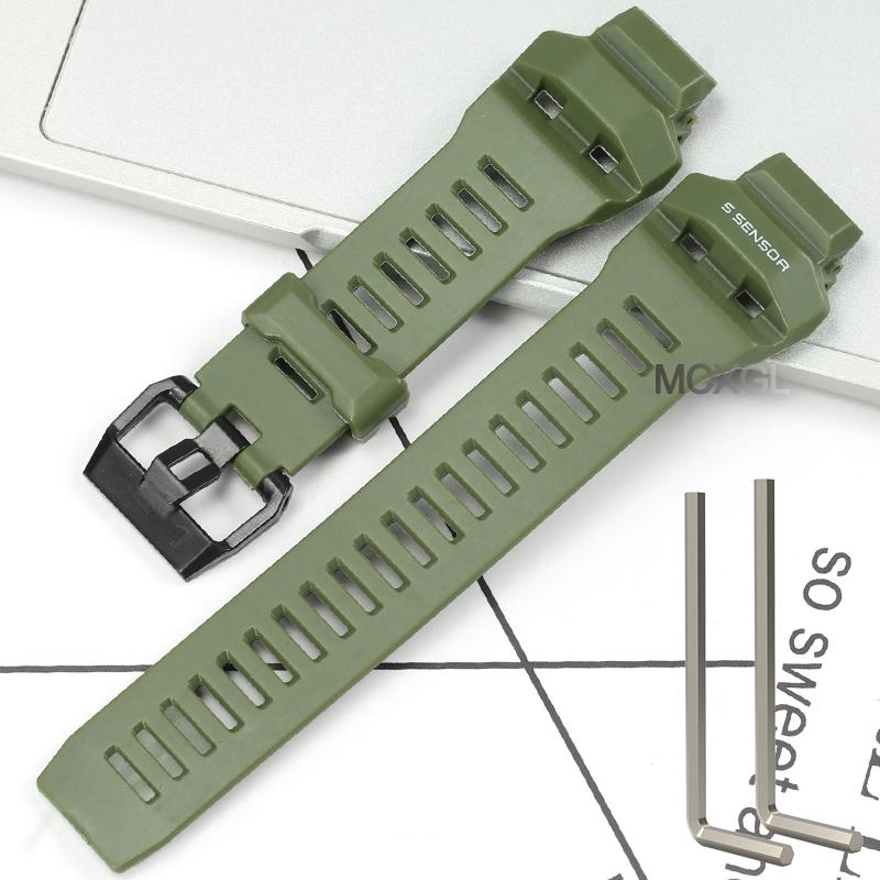Резиновый Ремешок Для Casio G-Squad GBD-H1000-1A7JR Мужской Ремешок GBD-H1000 GBD H1000 Запасной Браслет