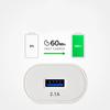 Ładowarka sieciowa SBS TETR1USB2AWFAST 10W USB-A - biała