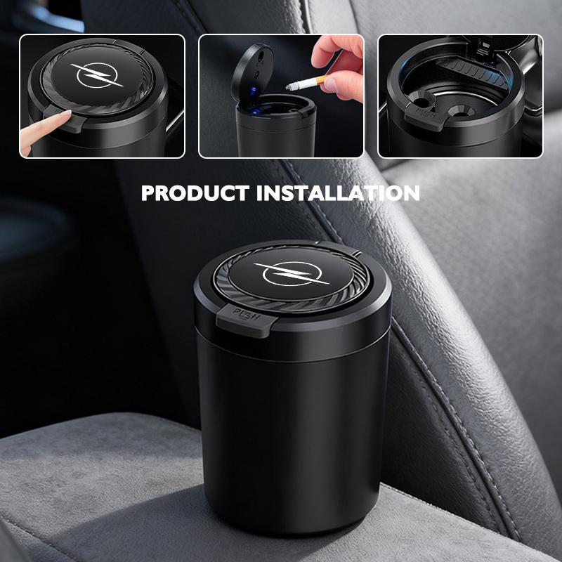 Portable Car LED Ashtray Cigarette Retardant Smoke Ash Holder Cup For Opel Insignia Astra G J F K Vectra C H Corsa C B D Omega