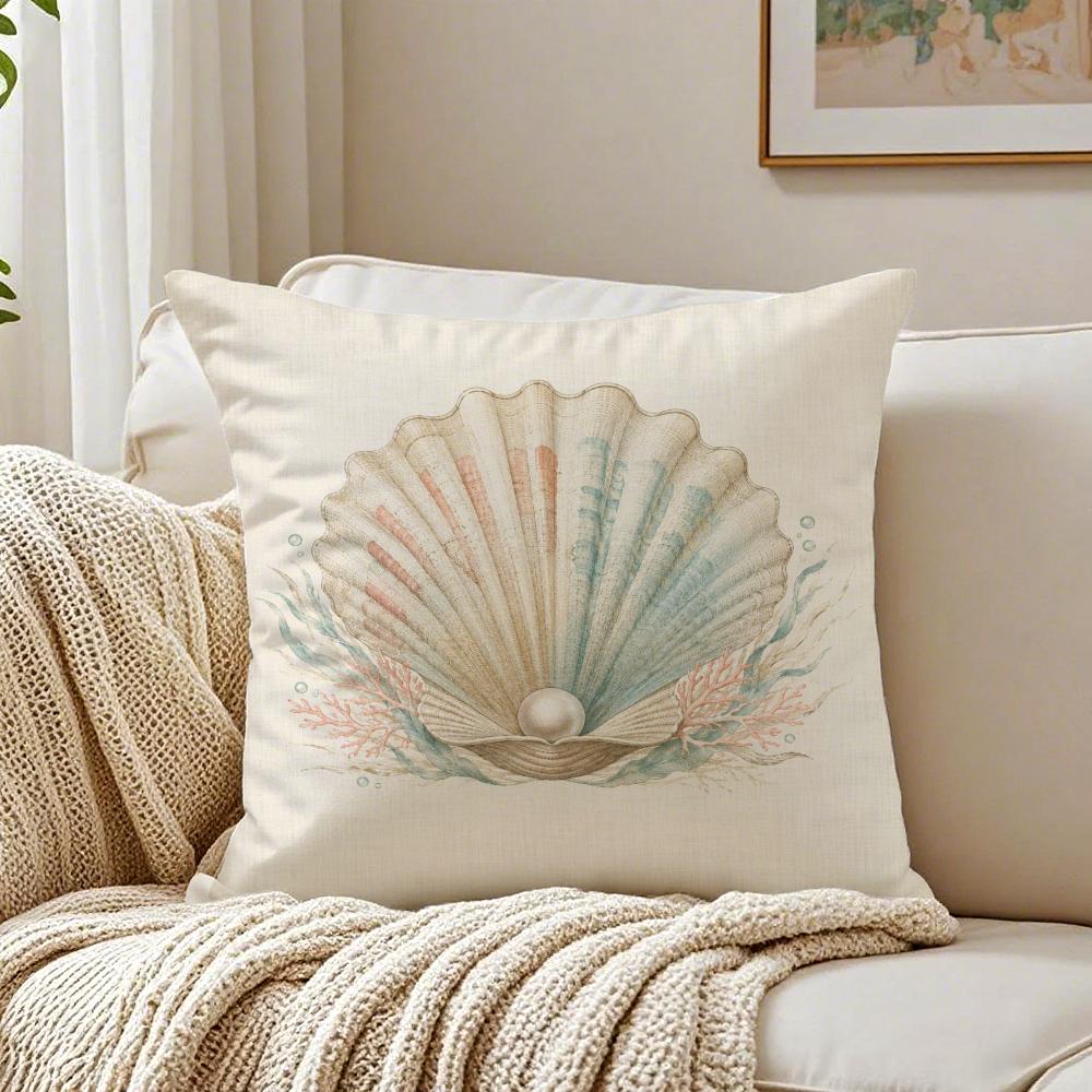 Marine Sea Life Pillow Case Breathable Organic Short Plush Cushion Covers Machine Washable WrinkleResistant Soft Durable