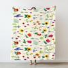 1PC flowers pattern printed blanket suitable for sofas beds offices travel camping chairs warm plush blanket