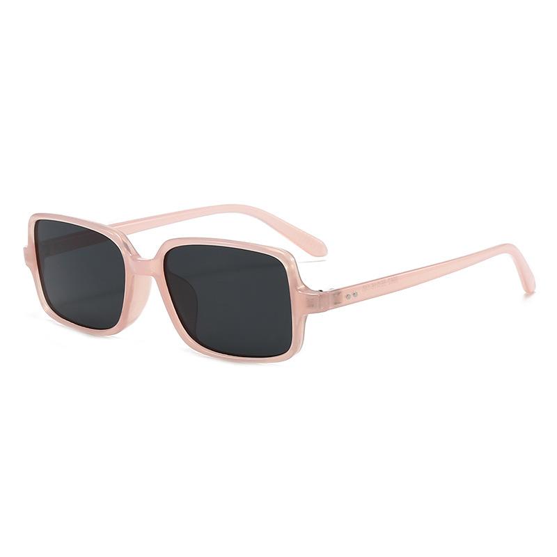 New retro square sunglasses, European and American fashion simple square rivet neutral sunglasses