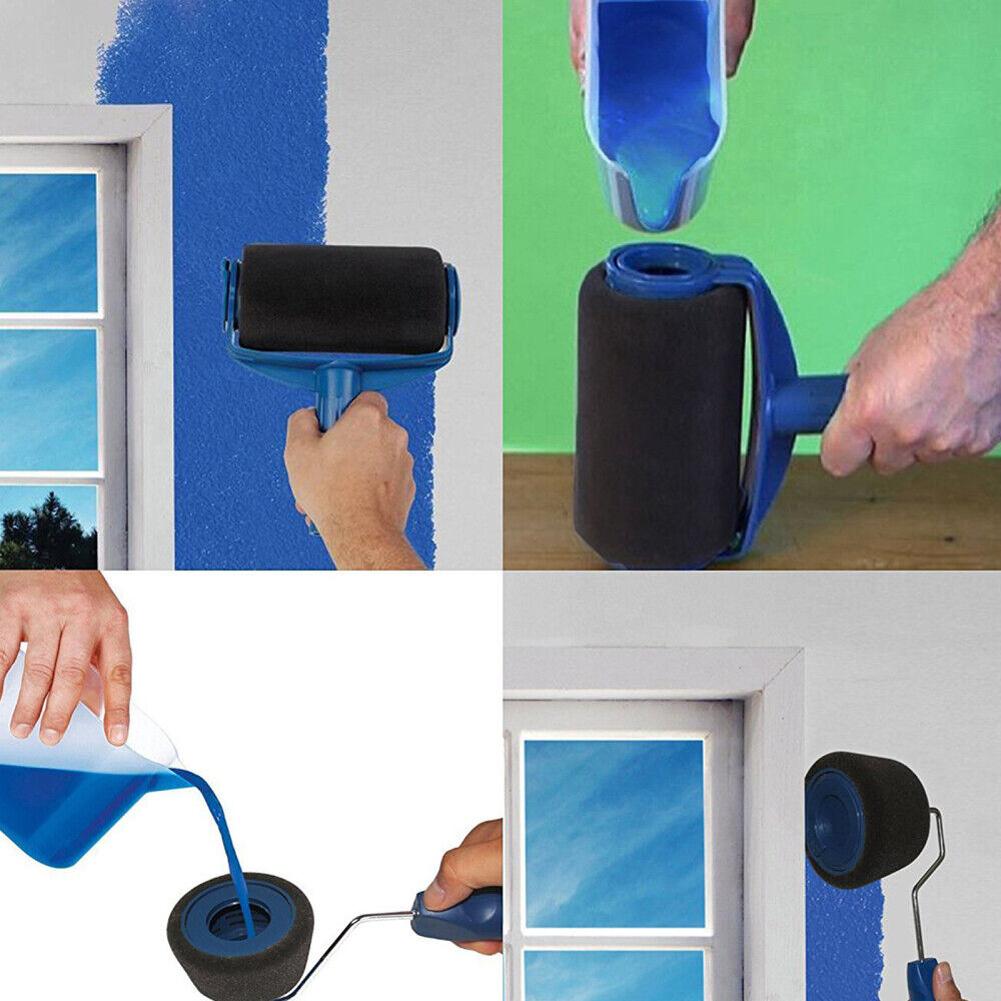 Набор бесшовных малярных валиков с цветной коробкой, многофункциональная бытовая настенная декоративная малярная кисть, инструмент для краски для стен